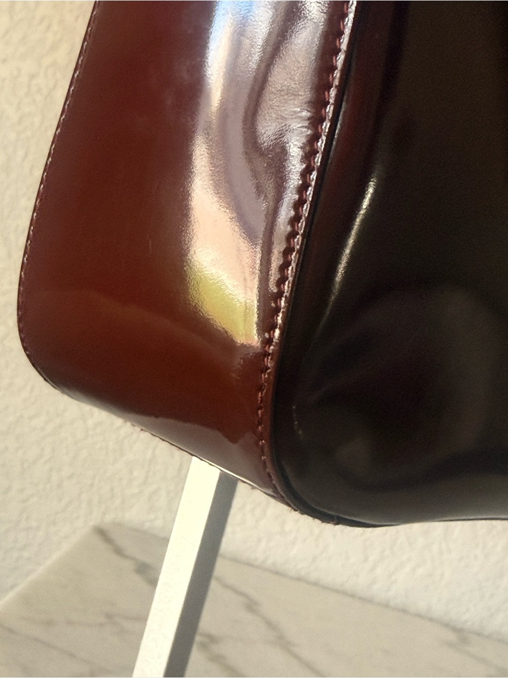 Gucci Interlocking GG Patent Leather Shoulder Bag w/COA-Vintage GUC!! - Picture 8 of 11